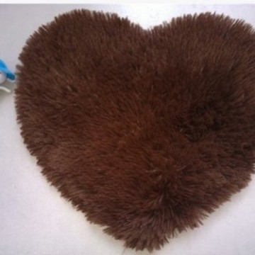 Cruz-Frontera en forma de corazón de lana de seda alfombra dormitorio amor piso estera mesita de noche pelusa-libre lindo hogar en forma de corazón
