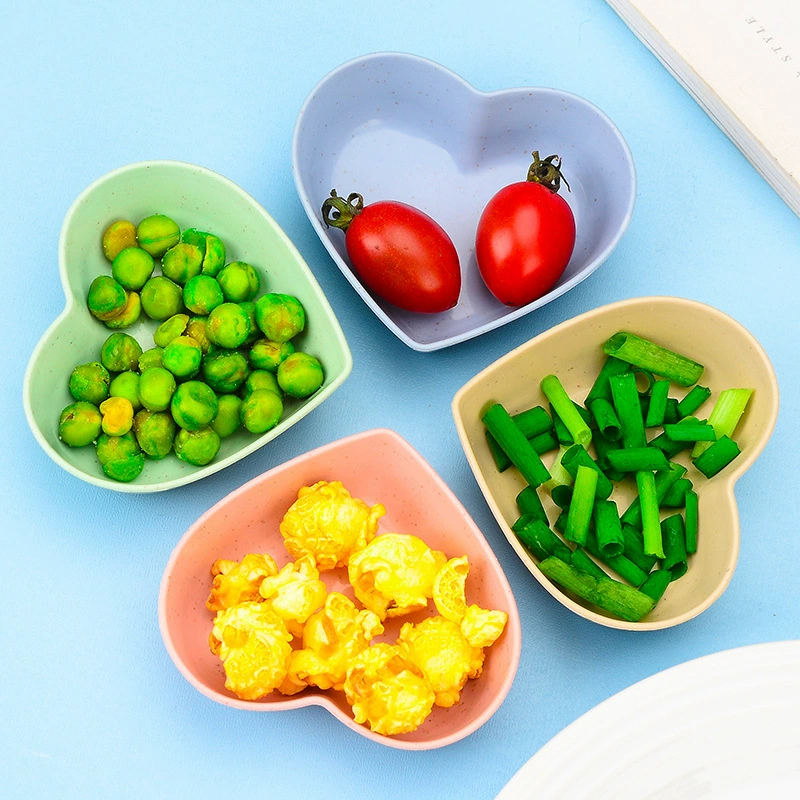 Пшеничная солома Блюдо в форме сердца Бытовая кухонная приправа Блюдо для уксуса Соевый соус Блюдо для погружения Блюдо для масла Подарочная печать логотипа