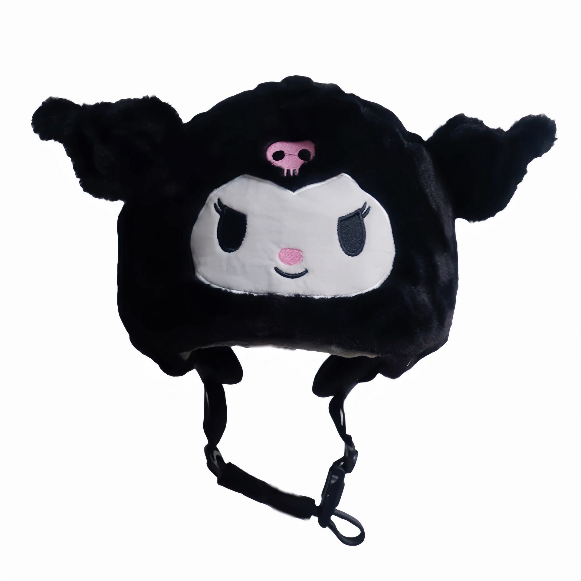 Casco de esquí de peluche muñecas bordadas tridimensionales lindas para niños niñas casco decoración de dibujos animados nueva decoración