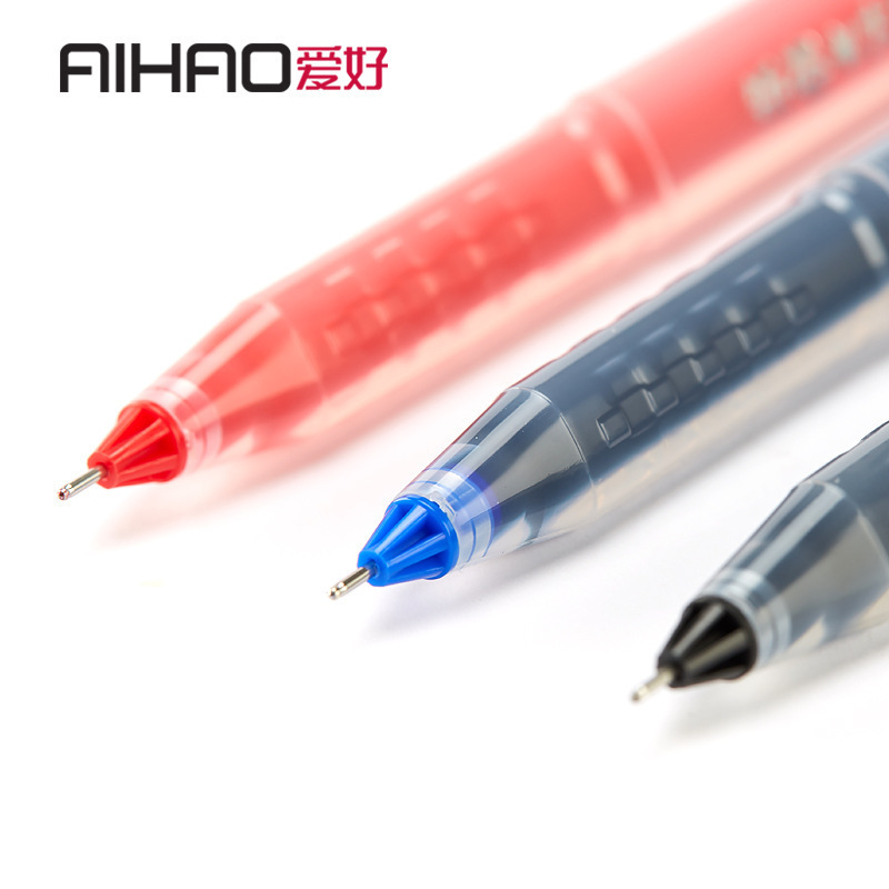 爱好矫姿中性笔0.5mm学生用考试签字笔47920大容量三角杆碳素水笔|undefined