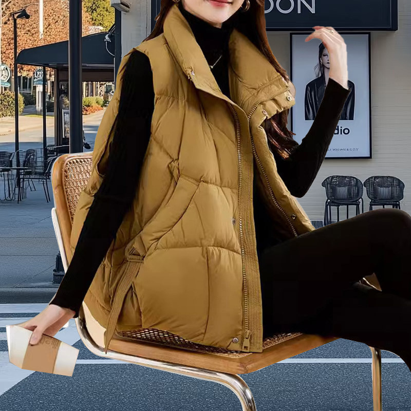 Women's down Vest, Female down Jacket, Duck down Vest, Outerwear for Women, Pinghu