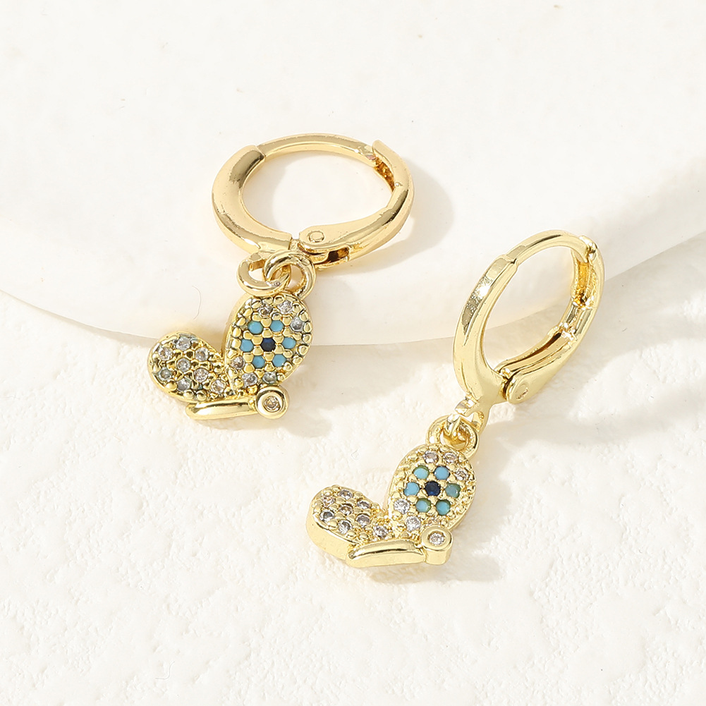4g Weight Zircon Inlay Material Drop Earrings Classification Daily Occasion Copper Material Devil'S Eye, Moon, Fish Bone Pattern Women'S Gender Inlay Design Fashion Style Fashion Devil's Eye Moon Fish Bone Copper Drop Earrings Inlay Zircon Copper Earrings 16