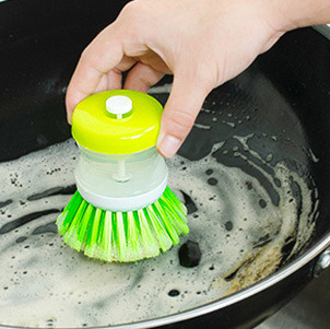 Factory Direct Supply Hydraulic Pot Washing Dishwashing Brush Automatic Liquid Adding Pot Washing Brush Convenient Kitchen Cleaning Brush Kitchen Gadgets