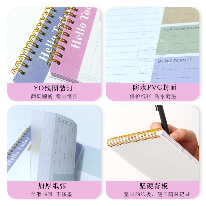 クロスボーダー英語ノート高颜値A5コイル毎日計画便箋本携帯学習スケジュール記事|undefined