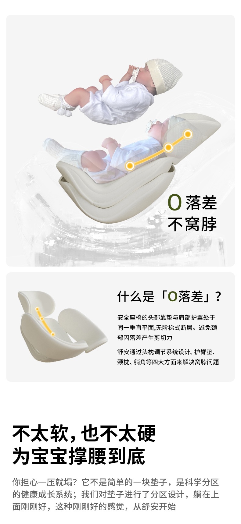Prigel Kids Safety Seat Baby Car Car for Babies Aged 0 to 12 Years Old Ventilated and Reclining