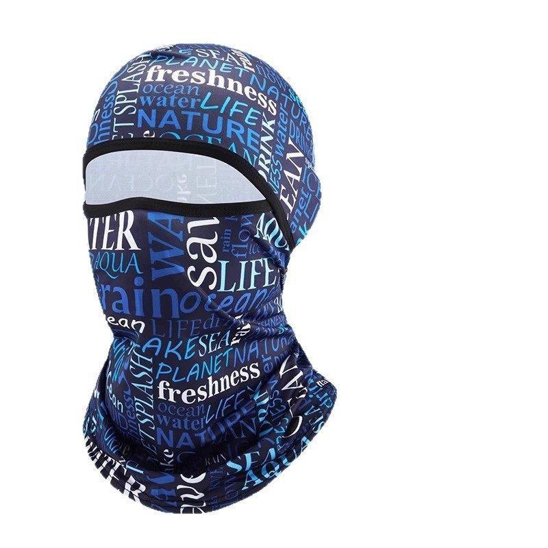 [Full Face Protection] Ice Silk Sunscreen Mask Anti-Uv Outdoor Cycling Motorcycle Headgear Breathable Sunshade