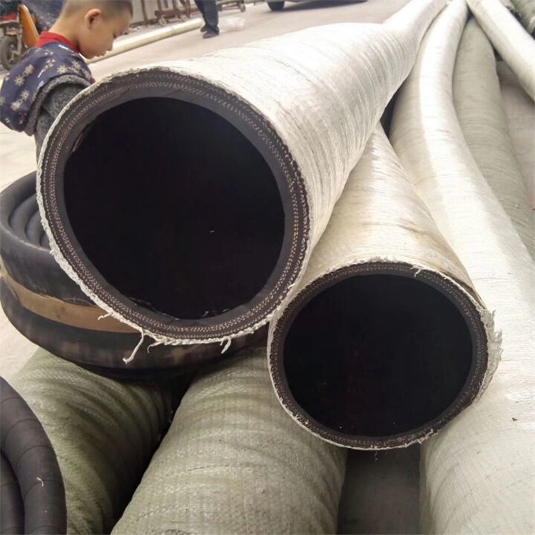 喷砂管夹布黑色橡胶输水管蒸汽胶管夹布输水胶管耐磨耐高温软管