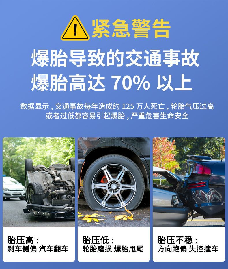 Wireless Air Pump for Car Use, Portable Digital Display Air Pump, Electric Car Tire High-Pressure Inflator