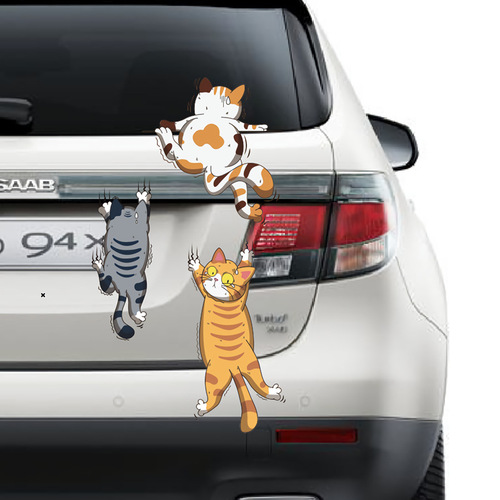 Personalized and interesting scratches for pet cats, car stickers, scratch stickers, body decoration stickers, electric vehicle and motorcycle waterproof stickers