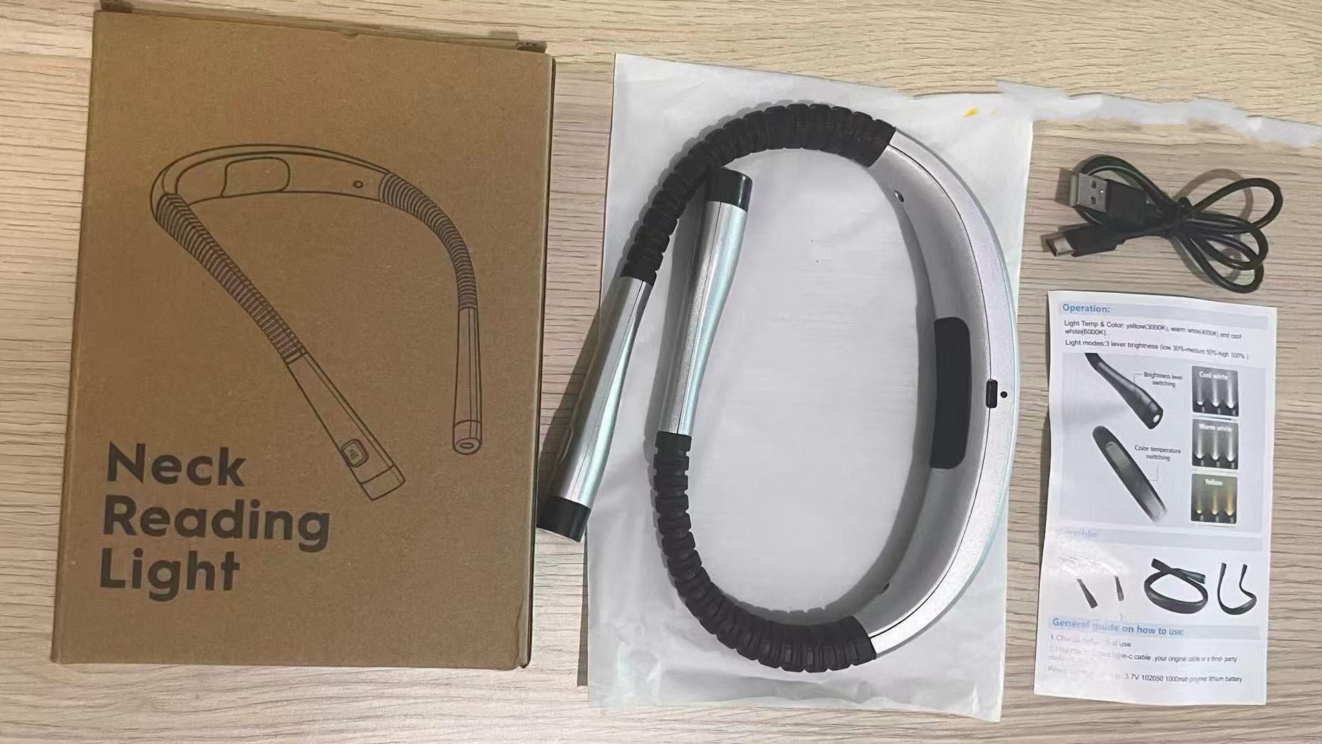 Lámpara de cuello LED para proteger los ojos nuevo usuario exterior ahorro de energía carga USB protección de la visión tricolor ajustable tipo de carga image 8