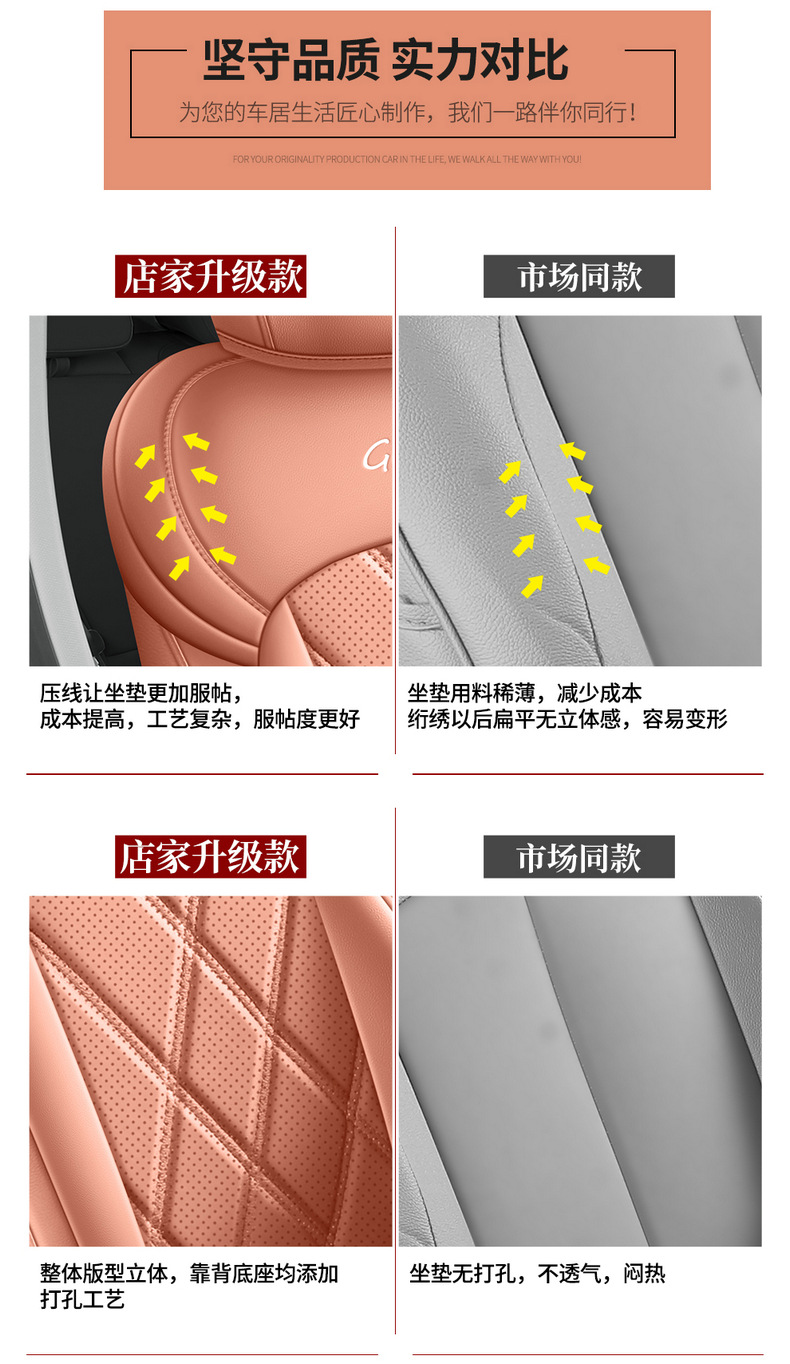 26 Geely Emgrand Fifth Generation Special Car Seat Covers, All-Inclusive Four-Season Universal Seat Cushions, Breathable Leather Seat Covers