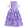 Children's purple evening dress, European style, Amazon, children's clothing