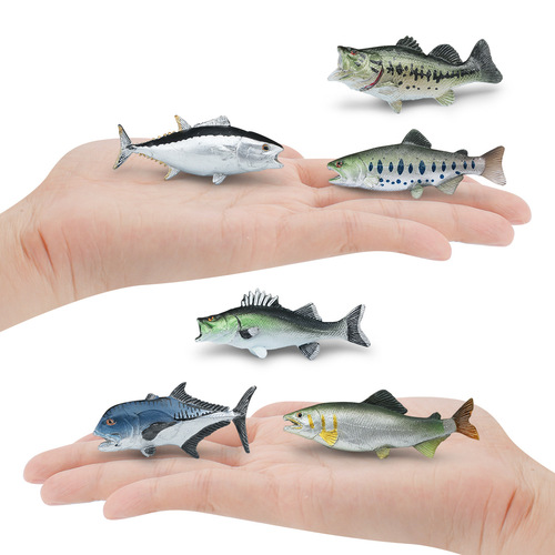 Cross-border simulation gold tuna red snapper yellowtail sea bream marlin perch salmon model ocean animal figurine