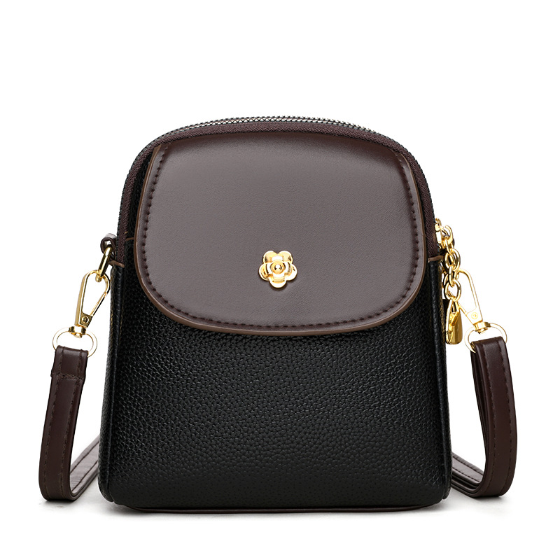 Bolso de teléfono móvil para mujeres 2024 nuevo mochila de cuero de verano sensación de textura de moda exquisita bolso de hombro