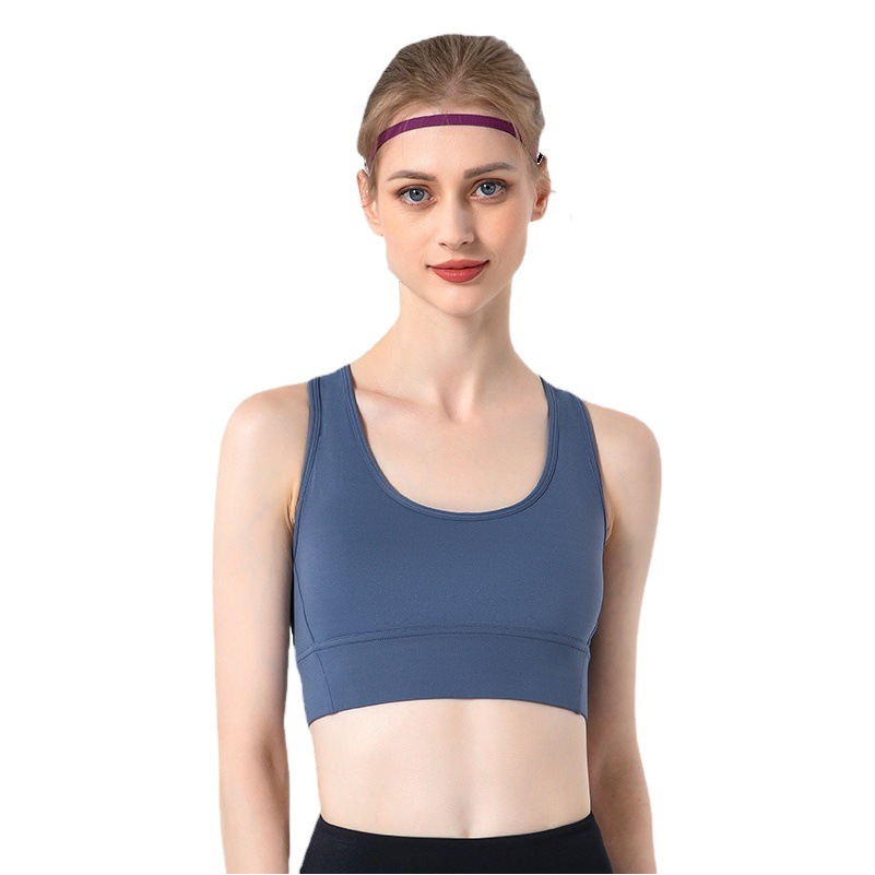 Sujetador deportivo LULU con espalda cruzada para mujer, nuevo sujetador deportivo de tirantes finos para yoga y fitness de intensidad media para otoño e invierno.