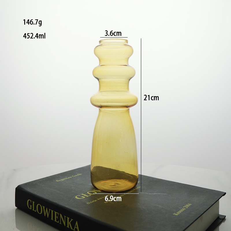 Florero pequeño de cristal, nicho hidropónico para cultivo en agua, adorno transparente con forma de burbuja, decoración para arreglos florales en la sala de estar, bola de cristal con forma geométrica