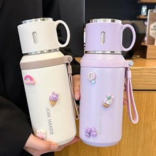 新款保冷保温简约316不锈钢真空保温杯茶水分离泡茶杯户外便携随