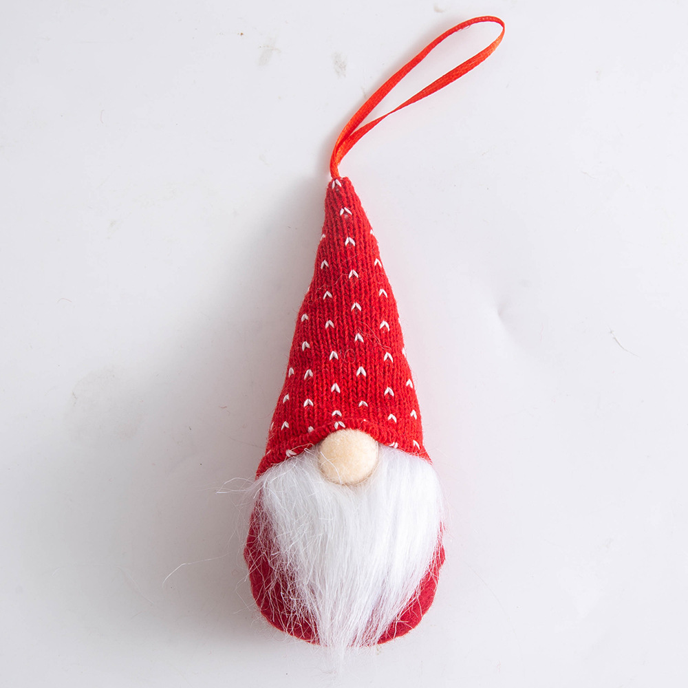 Nuevos colgantes de decoración de Navidad transfronterizos colgantes de árbol de Navidad muñeca sin cara enano viejo pequeño colgente
