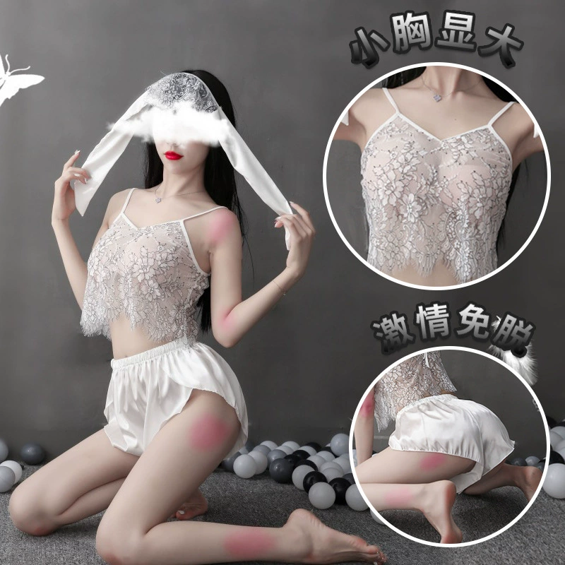 Lace underwear, split pijama, set, internet celebrity, lifting effect, backless