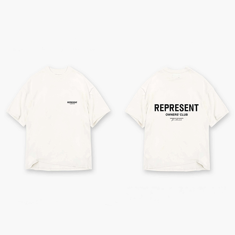 Alta calidad REPRESENTAR REP eslogan impresión color caramelo calle Americana dopamina verano manga corta Camiseta moda