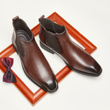 Martens, японские высокие челси в английском стиле, туфли, короткие сапоги, из натуральной кожи