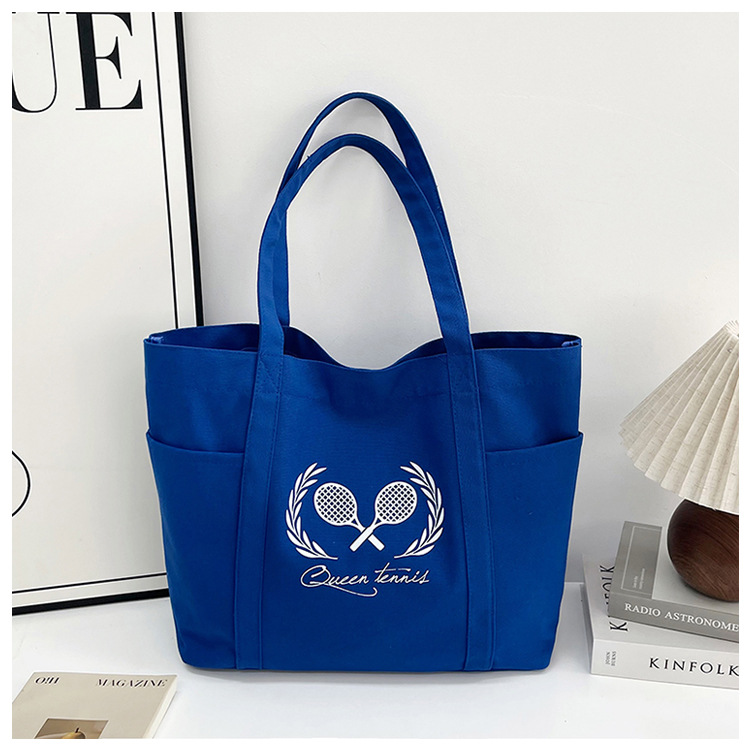 A new best-selling large-capacity casual canvas bag, a Korean-style fashionable and simple canvas bag for commuting to school undefined