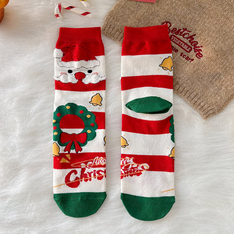 Calcetines navideños calcetines de tubo medio cajas de regalo calcetines niños dibujos animados calcetines de algodón de invierno calcetines de regalo parejas calcetines rojos y encantadores de año nuevo image 16