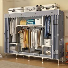 简易衣柜家用卧室钢架加粗加厚钢管组装布衣柜出租房结实耐用柜子