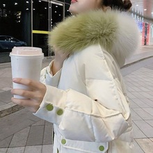 韩版宽松面包服加厚棉袄2023新款冬装棉衣过膝中长款棉服女外套潮