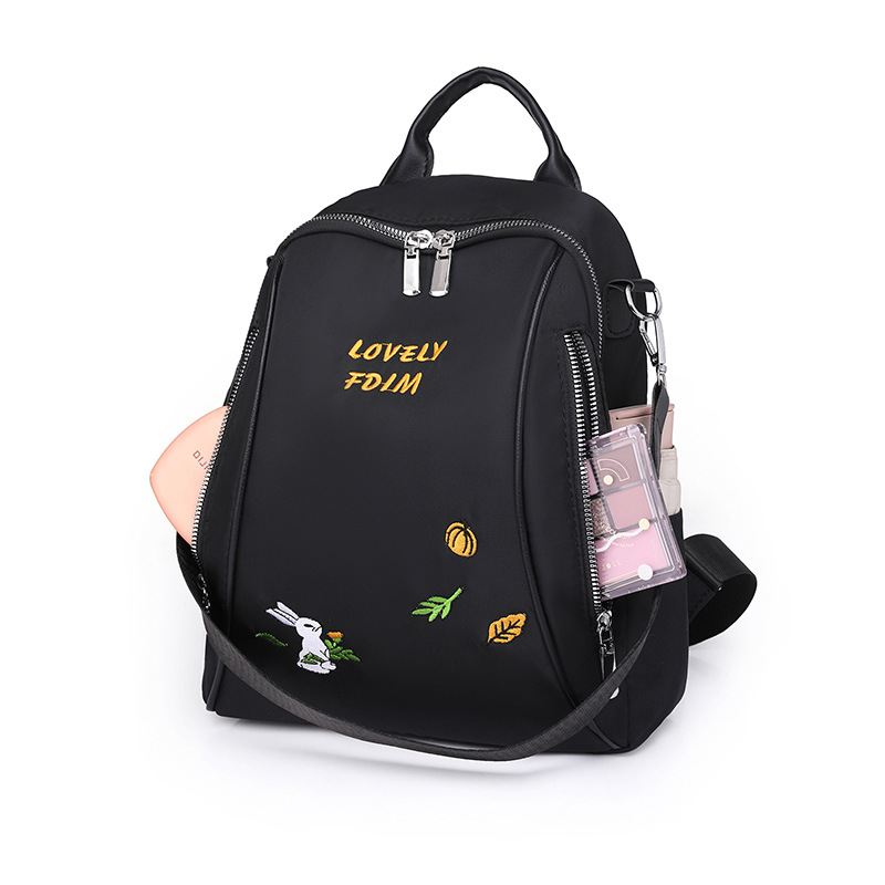 2024 nueva mochila casual para mujer de nailon moda linda multifuncional de viaje al aire libre mochila de doble uso al por mayor