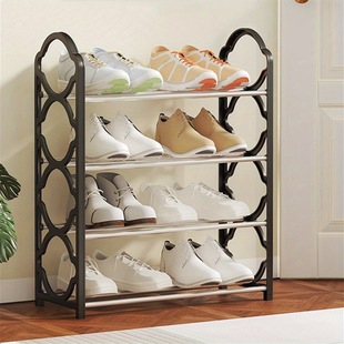 Four-layer Lace Shoe Rack Doorway Dust-proof Storage Rack Multi-layer Shoe Cabinet Storage Rack Space-saving Multifunctional Small Shoe Cabinet