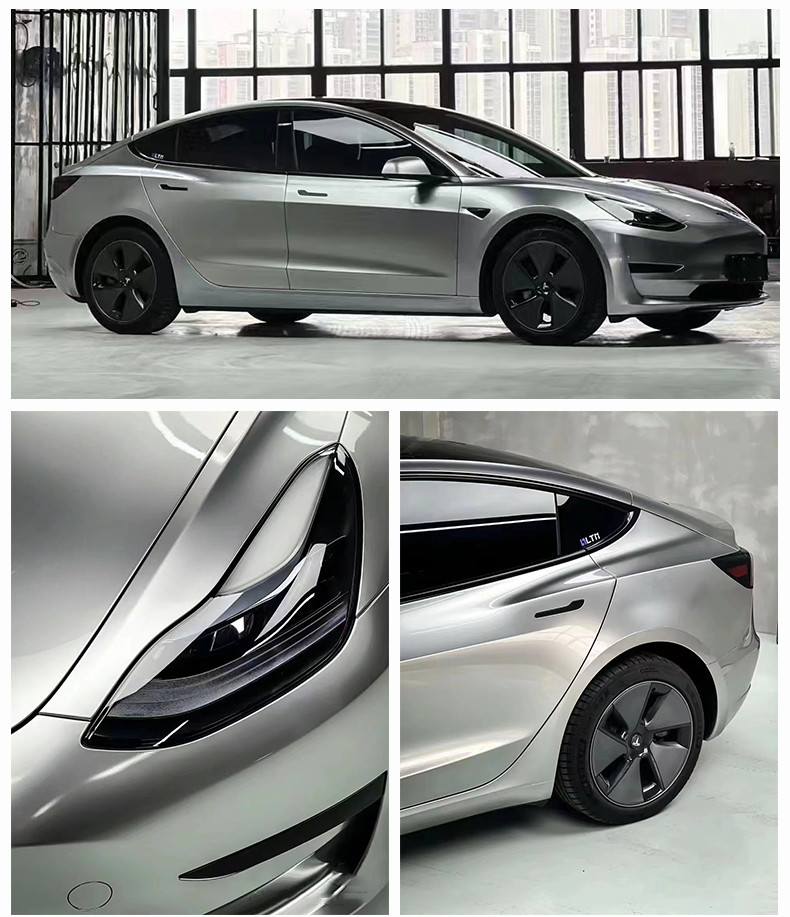 Suitable for Alexander Silver color change film for cars, GT metallic silver rearview mirror, full body film for electric motorcycles