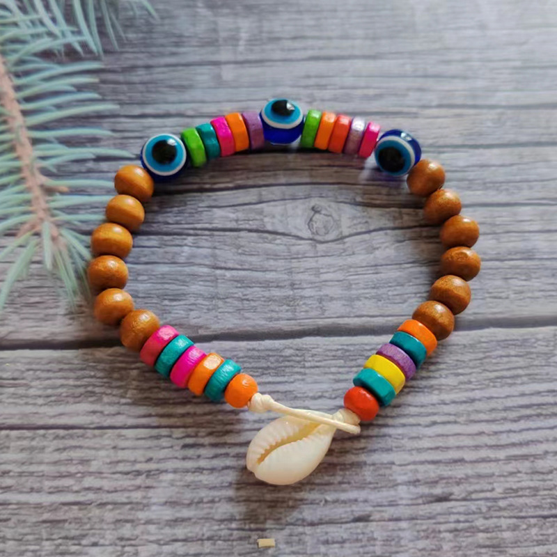 Ethnic Style Bohemian Geometric Wooden Beads Beaded Unisex Bracelets 1 Piece display picture 2