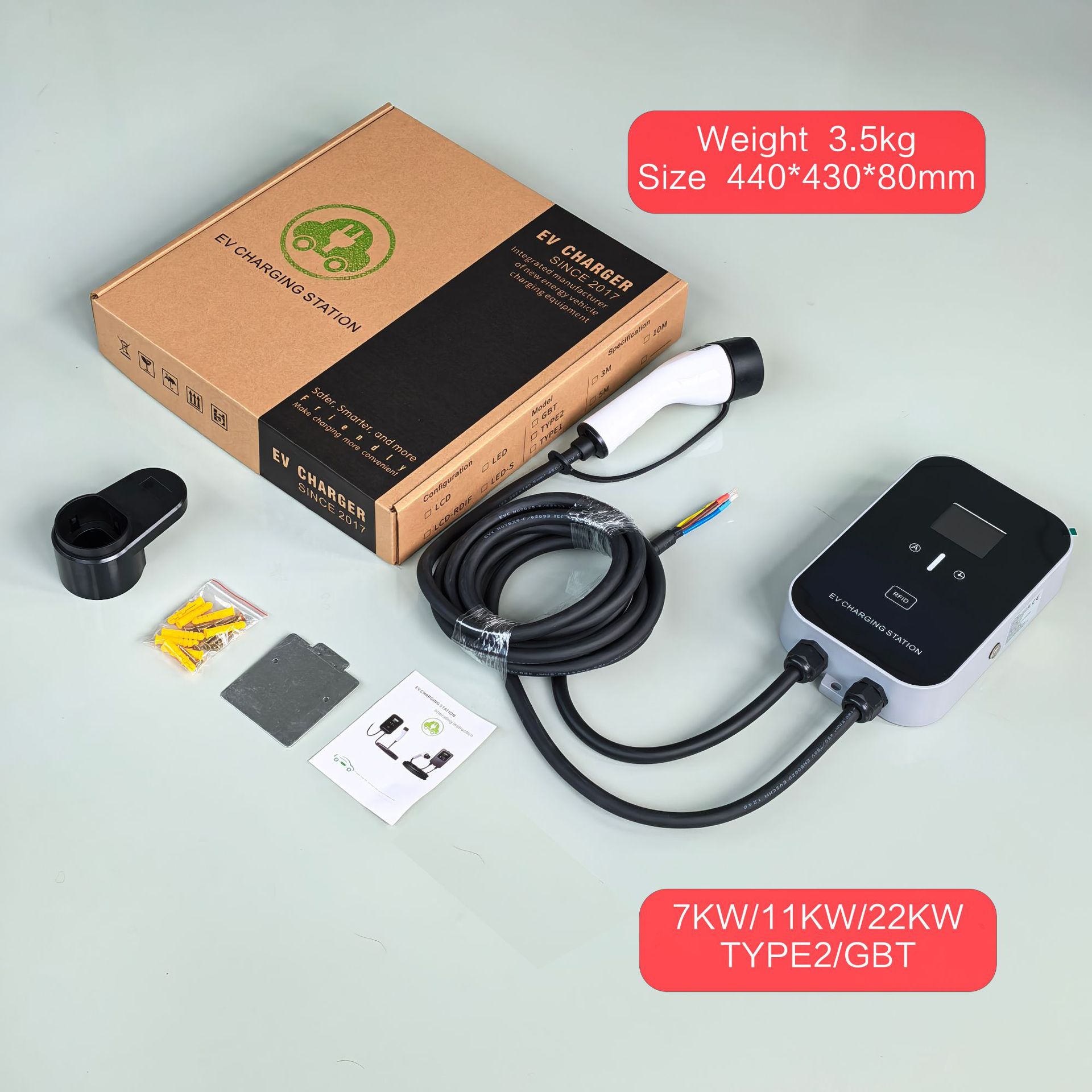 Russian customized export European standard new energy wall-mounted multifunctional charging station with universal non-standard charging gun