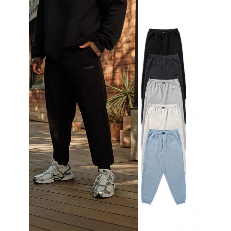 Young La Men's Sports Pants Autumn and Winter New Gym Sports Cotton Printed Leg Casual Pants