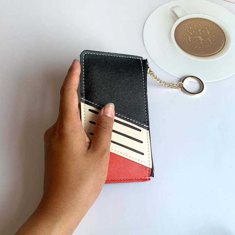 Women's Color Block Pu Leather Zipper Card Holders display picture 4
