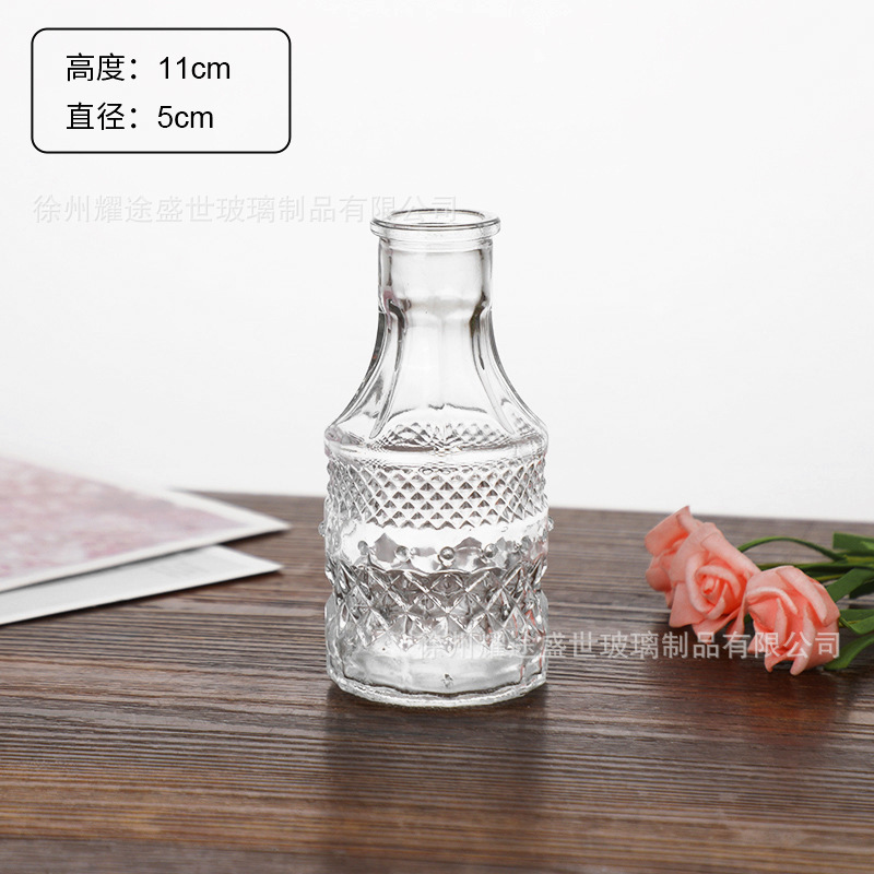 クロスボーダー卸売小さな花瓶装飾品、インスタイルホームデスクトップリビングルームフラワーアレンジメント、高級ガラス花瓶|undefined