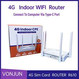 4G Wireless Router 300Mbps Type-C 插卡4G路由器随时WiFi R610