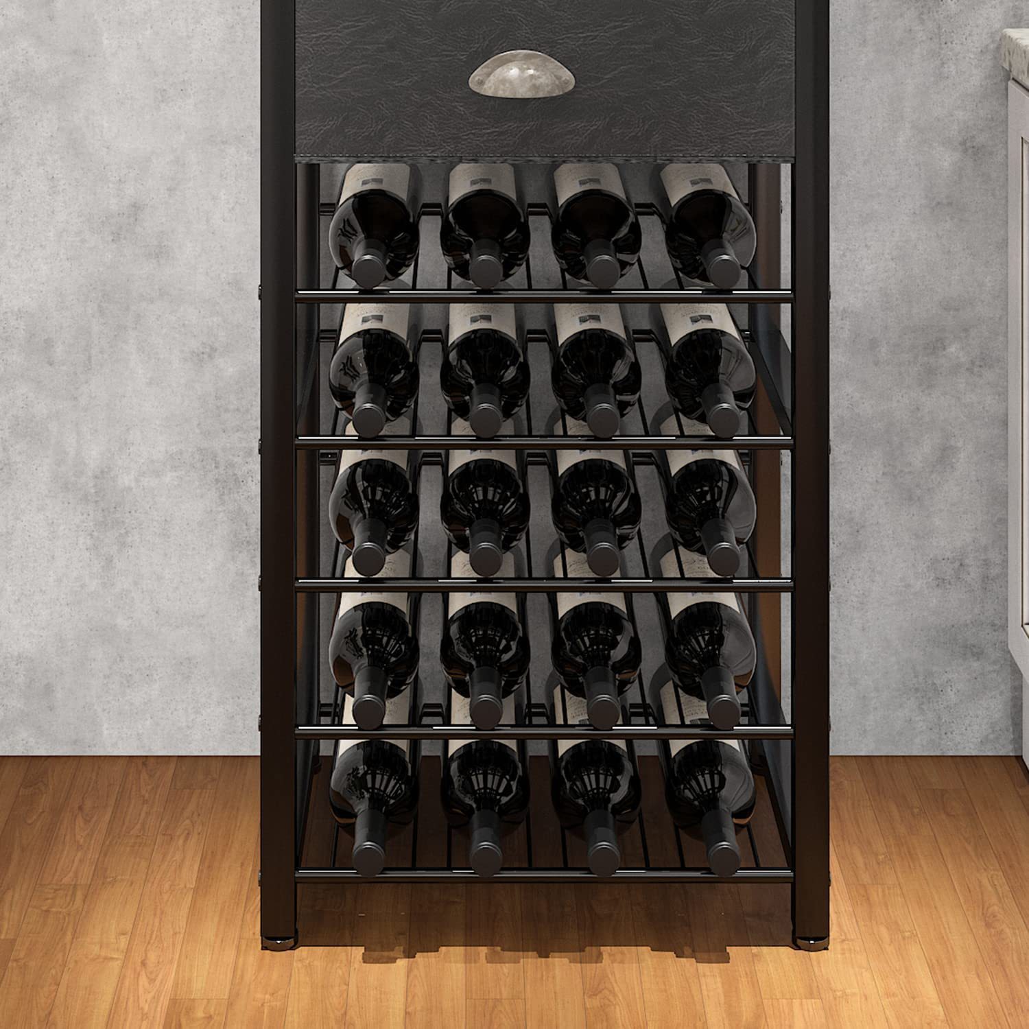 Modern simple multi-layer wine rack wine cabinet, drawers and wine storage wine glass holder, living room storage family bar