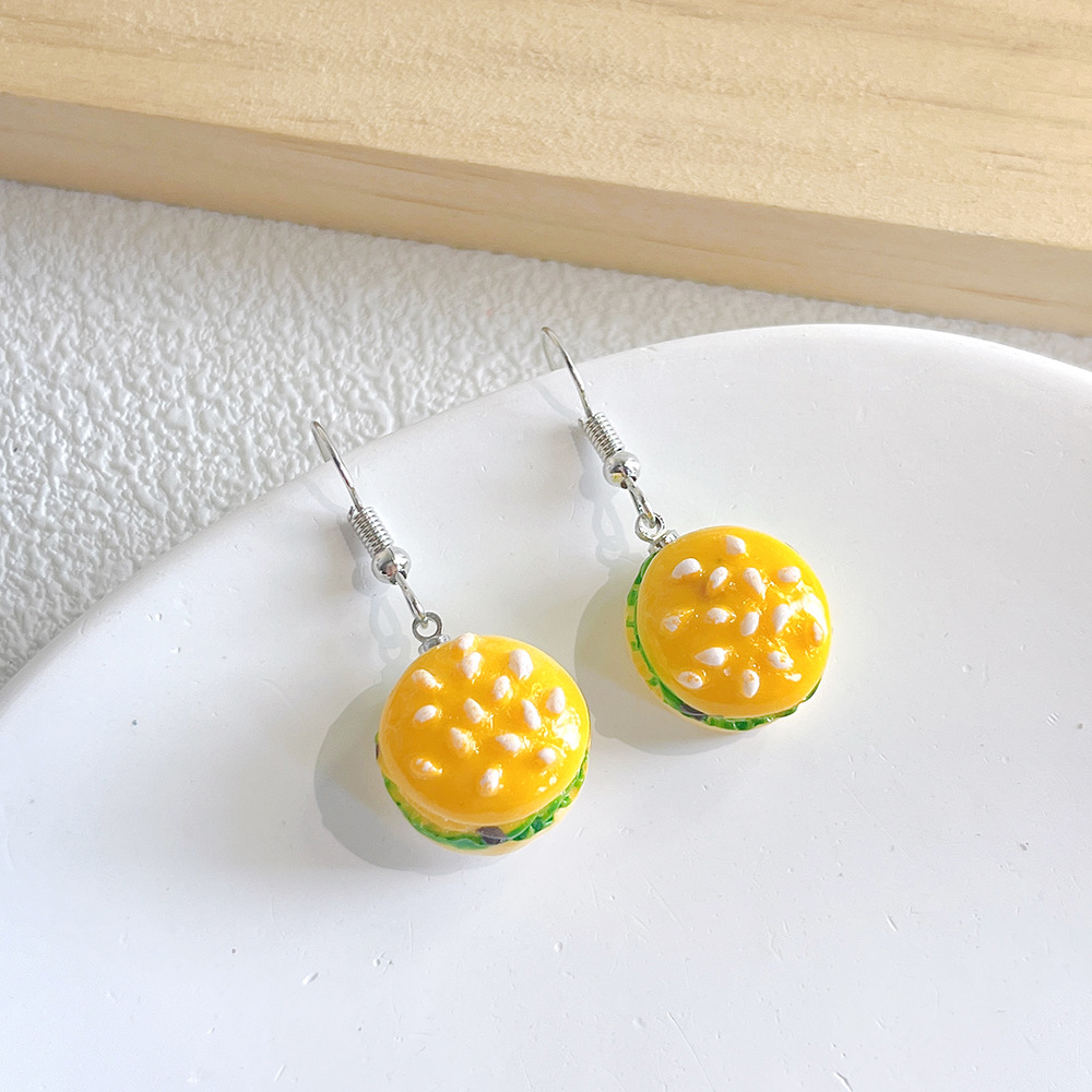 1 Pair Cute Food Resin Drop Earrings display picture 5