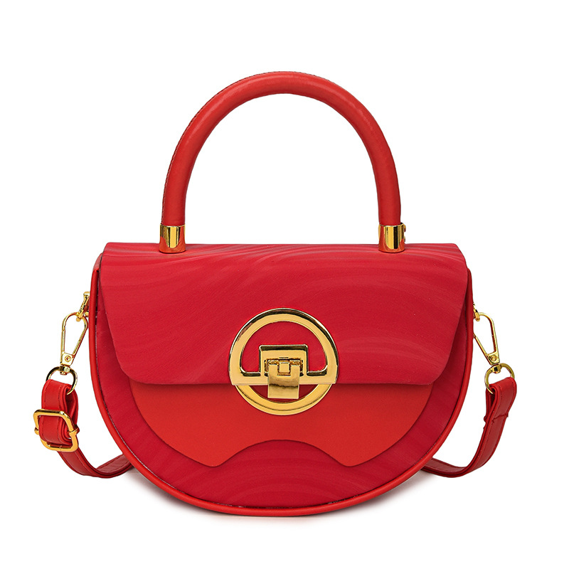 时尚潮流半圆马鞍包2025新款高级感洋气单肩斜挎盒子包精致手拎包