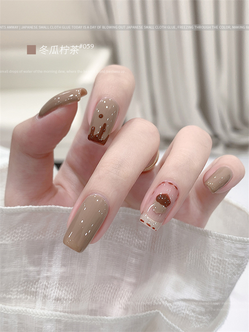 KaSi fototerapia Esmalte de uñas pegamento 2023 nueva primavera y el verano popular blanco lechoso nude rojo cereza salón especial