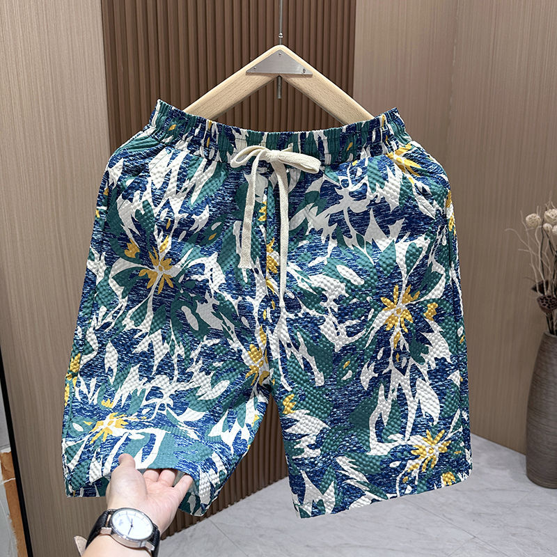 Men's Quick Drying Casual Shorts Summer Vacation Fashionable Trendy Straight Leg Beach Clothing_viptrois.com