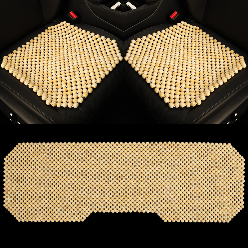 Cool pad – Qìchē Wood Bead Cool - natural-wood-color-small-three-piece-set