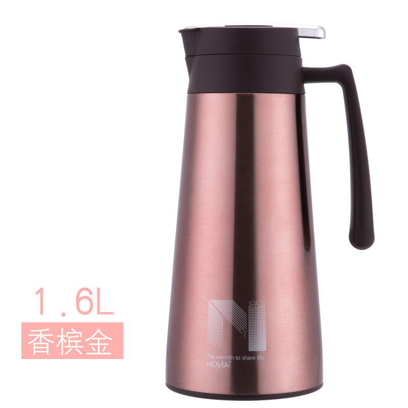 諾維雅天コーヒーポット真空304ステンレス内胆保温ポット家庭用保温瓶ビジネスホテル1.6|undefined