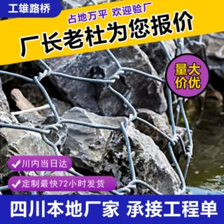 生态绿滨垫防汛铅丝笼绿化护坡雷诺护垫边坡防护格宾石笼网景观墙
