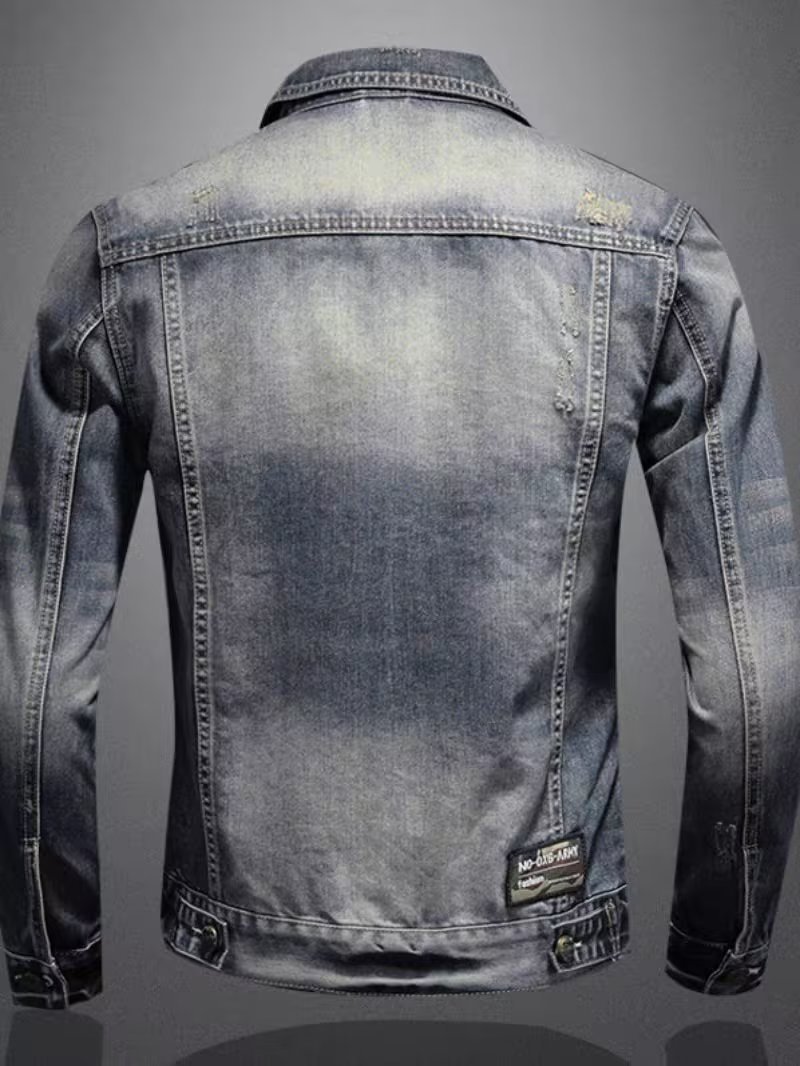 QFV507045555501<2 QFV507045555501<2 Giacca in denim da uomo retrò europeo e americano 2023 taglie forti, vestibilità slim, moda casual, personalità primavera autunno_voghion.com