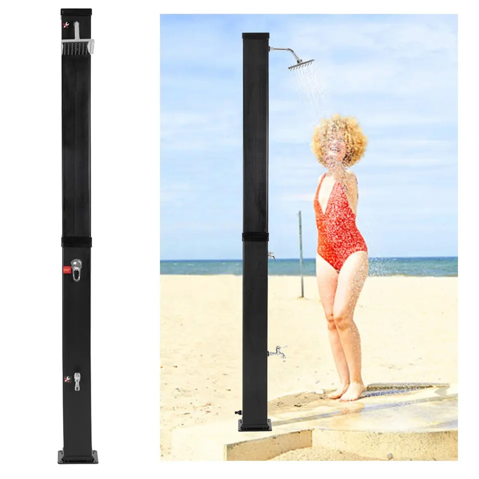 Wenzhou Kangrun 40L gran capacidad cuadrada forma columna de ducha al aire libre baño solar playa columna de ducha jardín