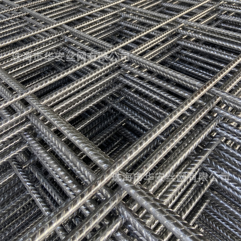 A142螺纹带肋钢筋网片6-14厘马路铁网 工地预埋水泥混凝土防裂网