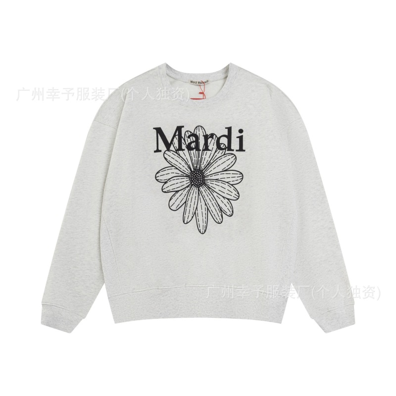 现货潮牌韩国Mardi卫衣金高银同款潮牌小雏菊印花腊肠狗圆领上衣|undefined